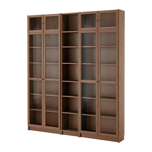 БИЛЛИ / ОКСБЕРГ Стеллаж - коричневый ясеневый шпон