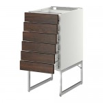 МЕТОД / ФОРВАРА Напольн шкаф 6фронт пнл/6 низ ящ - 40x60x60 см, Эдсерум под дерево коричневый, белый МЕТОД / ФОРВАРА Напольн шкаф 6фронт пнл/6 низ ящ - 40x60x60 см, Эдсерум под дерево коричневый, белый