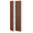 МЕТОД Высок шкаф с полками - белый, Филипстад коричневый, 80x37x200 см