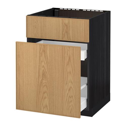 МЕТОД / МАКСИМЕРА Нап шк п/мойку/сорт мус/1дврц/2ящ - под дерево черный, Экестад дуб МЕТОД / МАКСИМЕРА Нап шк п/мойку/сорт мус/1дврц/2ящ - под дерево черный, Экестад дуб