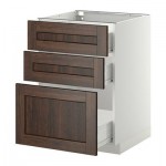 МЕТОД / ФОРВАРА Напольный шкаф с 3 ящиками - 60x60 см, Эдсерум под дерево коричневый, белый МЕТОД / ФОРВАРА Напольный шкаф с 3 ящиками - 60x60 см, Эдсерум под дерево коричневый, белый