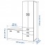 СТУВА / ФРИТИДС Гардероб и скамья с ящиком - белый/голубой