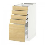 МЕТОД / МАКСИМЕРА Напольный шкаф с 5 ящиками - 40x60 см, Тингсрид под березу, белый МЕТОД / МАКСИМЕРА Напольный шкаф с 5 ящиками - 40x60 см, Тингсрид под березу, белый