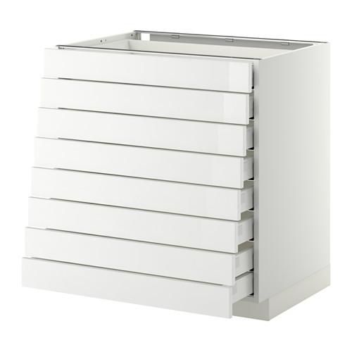 METOD/MAXIMERA наполн шкаф 8 фронт/8 низк ящиков цвет алюминия METOD/MAXIMERA наполн шкаф 8 фронт/8 низк ящиков цвет алюминия