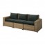 SOLLERÖN 3-местный модульный диван, садовый