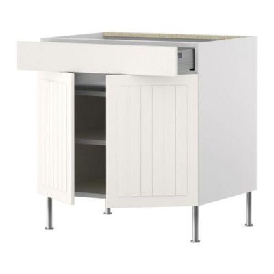 ФАКТУМ Напол шкаф/полки/ящик/2двери - Стот белый с оттенком, 80 см ФАКТУМ Напол шкаф/полки/ящик/2двери - Стот белый с оттенком, 80 см