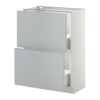 МЕТОД / ФОРВАРА Напольный шкаф с 2 ящиками - 60x37 см, Веддинге серый, белый МЕТОД / ФОРВАРА Напольный шкаф с 2 ящиками - 60x37 см, Веддинге серый, белый