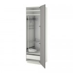 МЕТОД / ФОРВАРА Выс шк с отд д/акс д/убрк - 60x60x200 см, Будбин серый, белый МЕТОД / ФОРВАРА Выс шк с отд д/акс д/убрк - 60x60x200 см, Будбин серый, белый