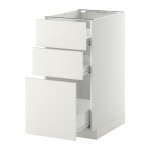 МЕТОД / ФОРВАРА Напольн шкаф 3фрнт пнл/2низк/1ср ящ - белый, Хэггеби белый, 40x60 см