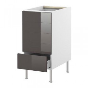 ФАКТУМ Напольный шкаф с 5 ящиками - Абстракт серый, 40 см