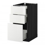 МЕТОД / ФОРВАРА Нплн шк 3 фрнт/3 средн ящика - под дерево черный, Рингульт глянцевый белый, 40x60 см МЕТОД / ФОРВАРА Нплн шк 3 фрнт/3 средн ящика - под дерево черный, Рингульт глянцевый белый, 40x60 см