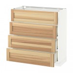 МЕТОД / ФОРВАРА Напольн шкаф 4 фронт панели/4 ящика - белый, Торхэмн естественный ясень, 80x37 см МЕТОД / ФОРВАРА Напольн шкаф 4 фронт панели/4 ящика - белый, Торхэмн естественный ясень, 80x37 см