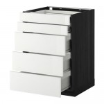 МЕТОД / ФОРВАРА Нплн шк 5фрнт/2нзк/3срд ящ - под дерево черный, Рингульт глянцевый белый, 60x60 см МЕТОД / ФОРВАРА Нплн шк 5фрнт/2нзк/3срд ящ - под дерево черный, Рингульт глянцевый белый, 60x60 см