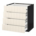 МЕТОД / МАКСИМЕРА Нплн шк 4фрнт/2нзк/3срд ящ - под дерево черный, Хитарп белый с оттенком, 80x60 см МЕТОД / МАКСИМЕРА Нплн шк 4фрнт/2нзк/3срд ящ - под дерево черный, Хитарп белый с оттенком, 80x60 см