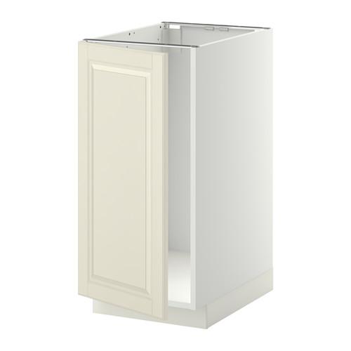 МЕТОД Наполный шкаф д/мойки/мусорн конт - белый, Будбин белый с оттенком