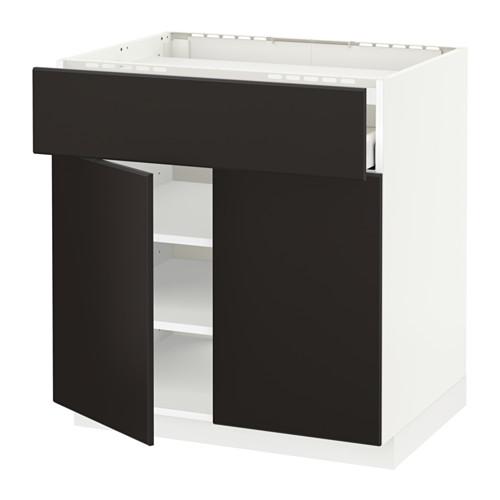 МЕТОД / МАКСИМЕРА Нплн шк д/врч пнл/ящ/плк/2дв - белый, Кунгсбакка антрацит МЕТОД / МАКСИМЕРА Нплн шк д/врч пнл/ящ/плк/2дв - белый, Кунгсбакка антрацит