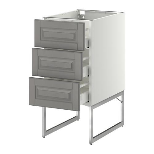 МЕТОД / МАКСИМЕРА Нплн шк 3 фрнт/3 средн ящика - белый, Будбин серый, 40x60x60 см МЕТОД / МАКСИМЕРА Нплн шк 3 фрнт/3 средн ящика - белый, Будбин серый, 40x60x60 см