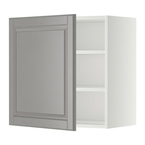 METOD шкаф навесной с полкой белый/Будбин серый 60x38.9x60 cm