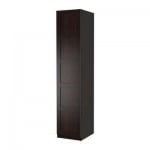 ПАКС Гардероб с 1 дверью - Бергсбу черно-коричневый, черно-коричневый, 50x38x236 см, плавно закрывающиеся петли