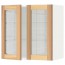 МЕТОД Навесной шкаф с полками/2 стекл дв - белый, Торхэмн естественный ясень, 60x60 см