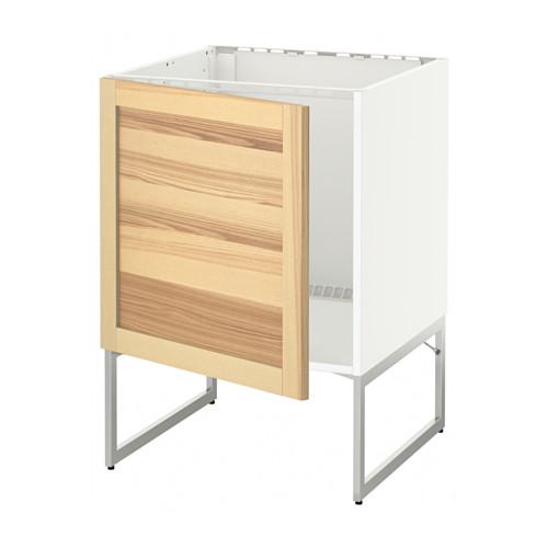 МЕТОД Напольный шкаф для раковины - белый, Торхэмн естественный ясень