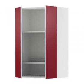 ФАКТУМ Навесной шкаф с посуд суш/2 дврц - Абстракт красный, 80x92 см