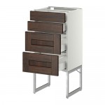 МЕТОД / МАКСИМЕРА Нплн шк 4 фронт/2 низк/2средн ящ - белый, Эдсерум под дерево коричневый, 40x37x60 см МЕТОД / МАКСИМЕРА Нплн шк 4 фронт/2 низк/2средн ящ - белый, Эдсерум под дерево коричневый, 40x37x60 см