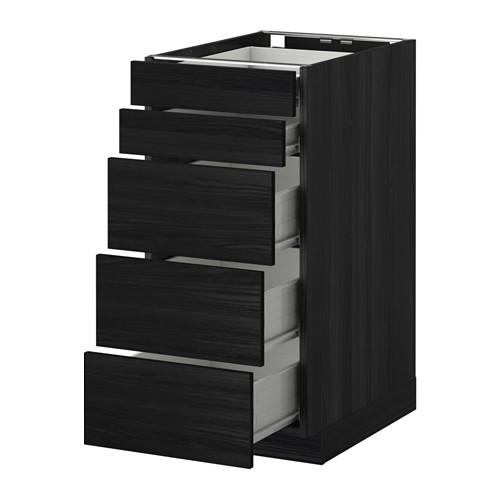 МЕТОД / ФОРВАРА Нплн шк 5фрнт/2нзк/3срд ящ - под дерево черный, Тингсрид под дерево черный, 40x60 см МЕТОД / ФОРВАРА Нплн шк 5фрнт/2нзк/3срд ящ - под дерево черный, Тингсрид под дерево черный, 40x60 см