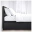 МАЛЬМ Каркас кровати+2 кроватных ящика - 160x200 см, Лурой, черно-коричневый