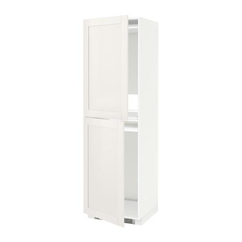 МЕТОД Высок шкаф д холодильн/мороз - белый, Сэведаль белый, 60x60x200 см