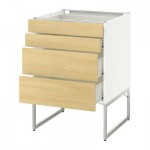 МЕТОД / ФОРВАРА Нплн шк 4 фронт/2 низк/2средн ящ - 60x60x60 см, Тингсрид под березу, белый МЕТОД / ФОРВАРА Нплн шк 4 фронт/2 низк/2средн ящ - 60x60x60 см, Тингсрид под березу, белый