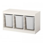 TROFAST комбинация д/хранения+контейнеры белый/белый 99x44x56 cm
