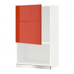 МЕТОД Навесной шкаф для СВЧ-печи - белый, Ерста глянцевый оранжевый, 60x100 см