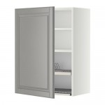 METOD шкаф навесной с сушкой белый/Будбин серый 60x80 см