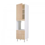 ФАКТУМ Высок шкаф д духов+дверь/2 ящика - Нексус березовый шпон, 60x233 см