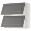 МЕТОД Навесной шкаф/2 дверцы, горизонтал - белый, Будбин серый, 80x80 см