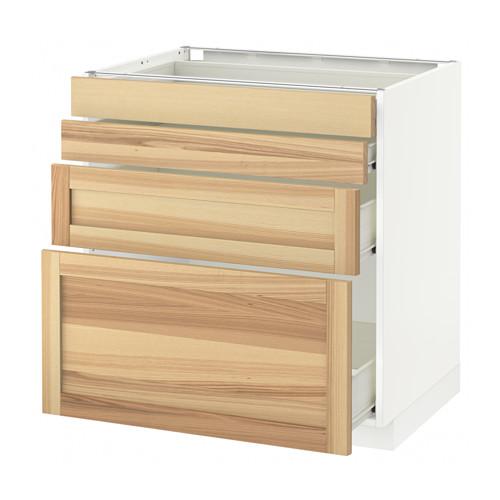 МЕТОД / ФОРВАРА Напольн шкаф 4 фронт панели/4 ящика - белый, Торхэмн естественный ясень, 80x60 см МЕТОД / ФОРВАРА Напольн шкаф 4 фронт панели/4 ящика - белый, Торхэмн естественный ясень, 80x60 см