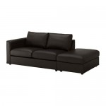 ВИМЛЕ 3-местный диван - с открытым торцом/Фарста черный