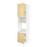 МЕТОД Выс шкаф д/духовки/СВЧ/2 дв/полки - белый, Тингсрид под березу, 60x60x240 см МЕТОД Выс шкаф д/духовки/СВЧ/2 дв/полки - белый, Тингсрид под березу, 60x60x240 см