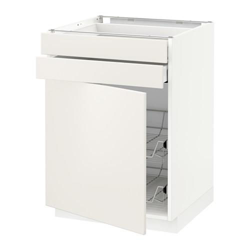 МЕТОД / МАКСИМЕРА Напольн шкаф/дверца/2ящ/првл крзн - белый, Веддинге белый, 60x60 см МЕТОД / МАКСИМЕРА Напольн шкаф/дверца/2ящ/првл крзн - белый, Веддинге белый, 60x60 см