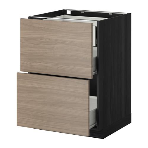 МЕТОД / ФОРВАРА Наполн шк 2 фрнт/3 средн ящ - под дерево черный, Брокхульт под грецкий орех светло-серый, 60x60 см МЕТОД / ФОРВАРА Наполн шк 2 фрнт/3 средн ящ - под дерево черный, Брокхульт под грецкий орех светло-серый, 60x60 см