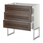 МЕТОД / ФОРВАРА Нплн шк 3 фрнт/3 средн ящика - 80x37x60 см, Эдсерум под дерево коричневый, белый МЕТОД / ФОРВАРА Нплн шк 3 фрнт/3 средн ящика - 80x37x60 см, Эдсерум под дерево коричневый, белый