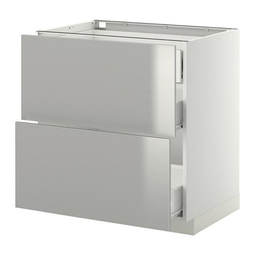 МЕТОД / ФОРВАРА Наполн шк 2 фрнт/3 средн ящ - белый, Гревста нержавеющ сталь, 80x60 см МЕТОД / ФОРВАРА Наполн шк 2 фрнт/3 средн ящ - белый, Гревста нержавеющ сталь, 80x60 см