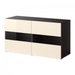 БЕСТО Стеллаж со стеклянн дверьми - черно-коричневый/Тофта глянцевый/кремовый БЕСТО Стеллаж со стеклянн дверьми - черно-коричневый/Тофта глянцевый/кремовый