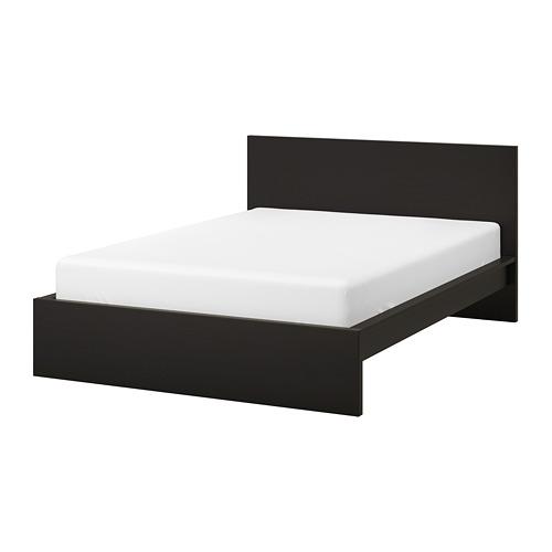 MALM каркас кровати черно-коричневый/Лурой 160x200 cm