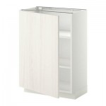 МЕТОД Напольный шкаф с полками - 60x37 см, Росдаль белый ясень, белый МЕТОД Напольный шкаф с полками - 60x37 см, Росдаль белый ясень, белый