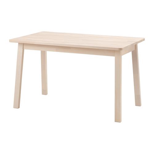 NORRÅKER стол белый береза 125x74 см