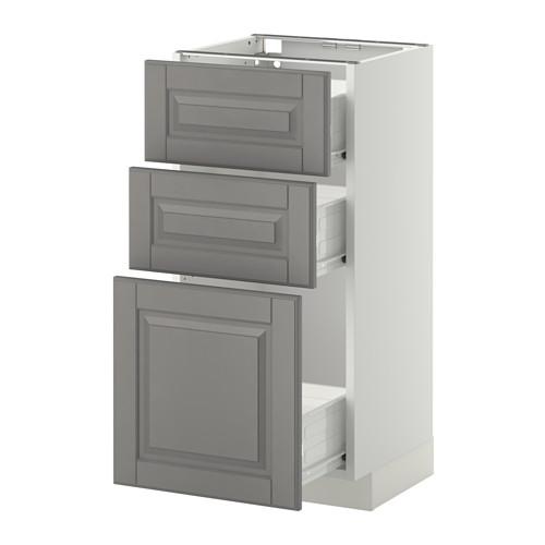 МЕТОД / ФОРВАРА Напольный шкаф с 3 ящиками - 40x37 см, Будбин серый, белый МЕТОД / ФОРВАРА Напольный шкаф с 3 ящиками - 40x37 см, Будбин серый, белый