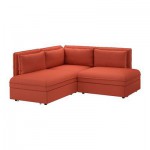 ВАЛЛЕНТУНА 3-местный угловой диван-кровать - Оррста оранжевый