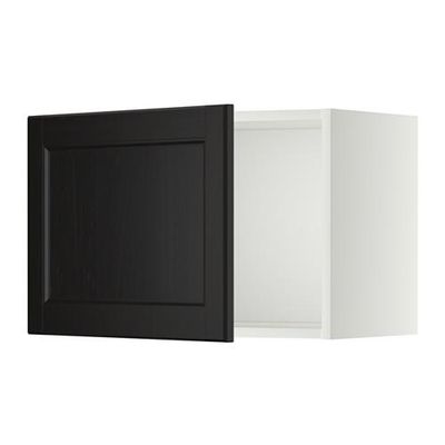 МЕТОД Шкаф навесной - 60x40 см, Лаксарби черно-коричневый, белый